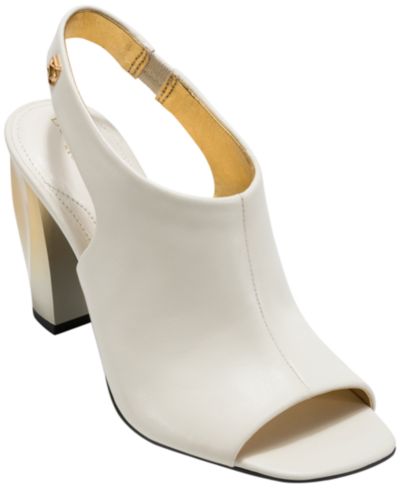 Donna Karan New York Women's Brietta Peep Toe Slingback Sandals