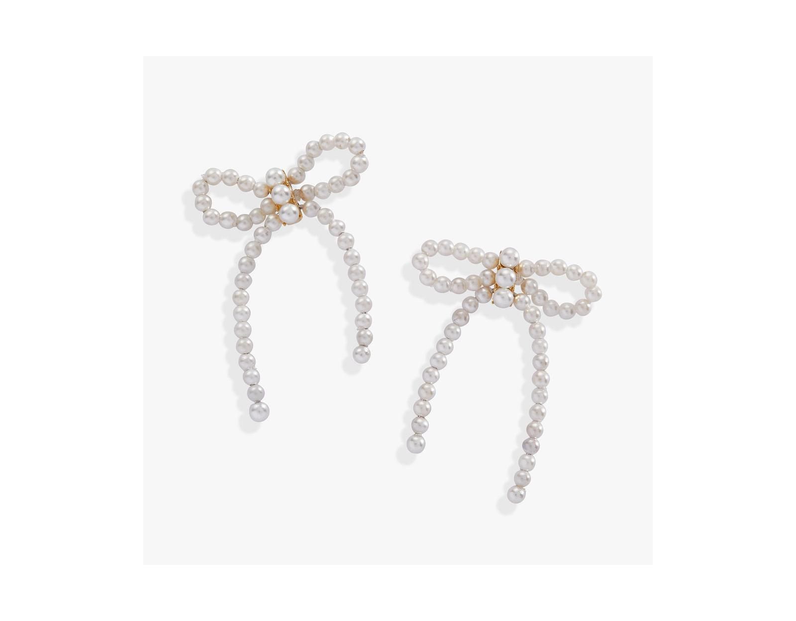 Серьги Alex and Ani Pearl Bow