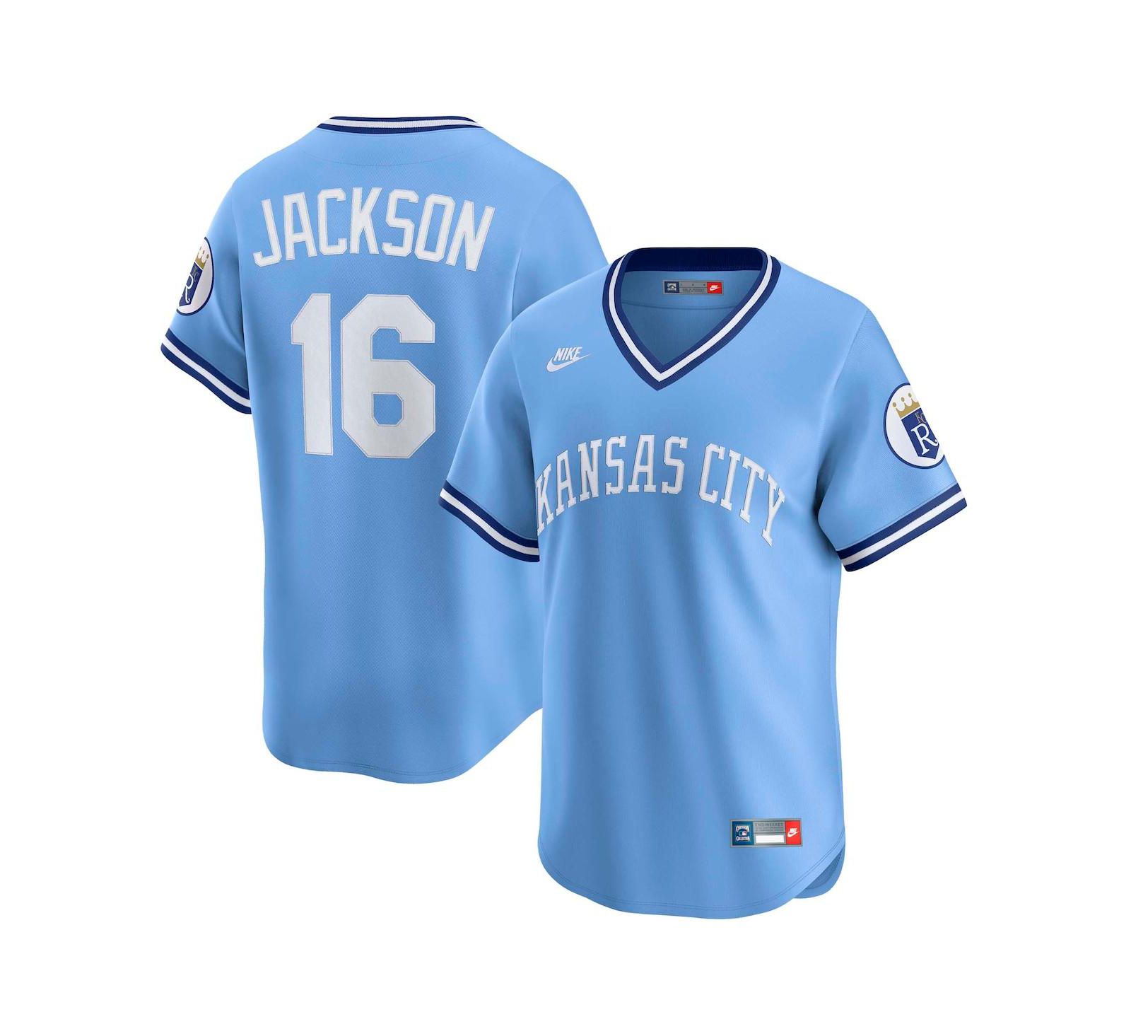 Nike Men's Bo Jackson Light Blue Kansas City Royals Throwback Cooperstown Collection Limited Jersey
