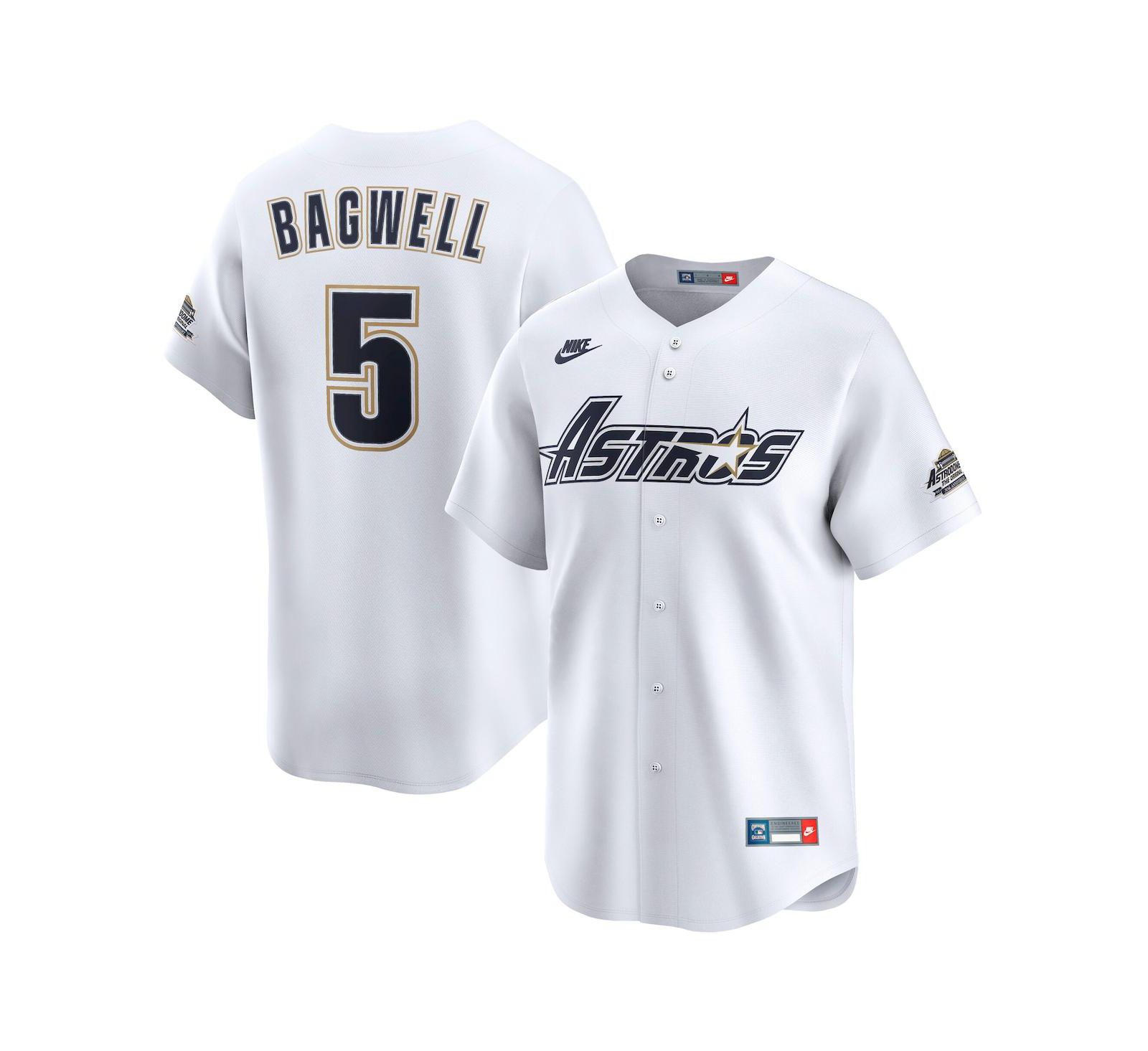 Мужская джерси Nike Jeff Bagwell White Houston Astros Throwback Cooperstown Collection