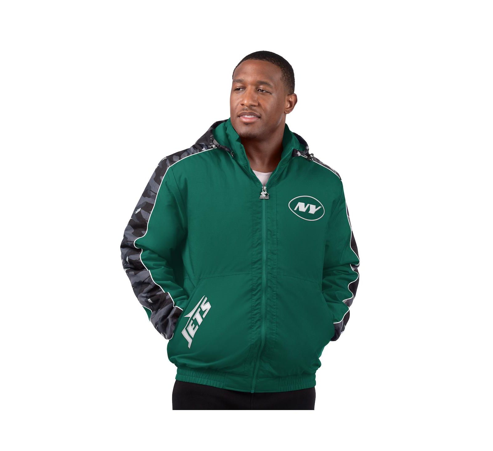 Мужская куртка Starter Green New York Jets Thursday Night Gridiron Full-Zip