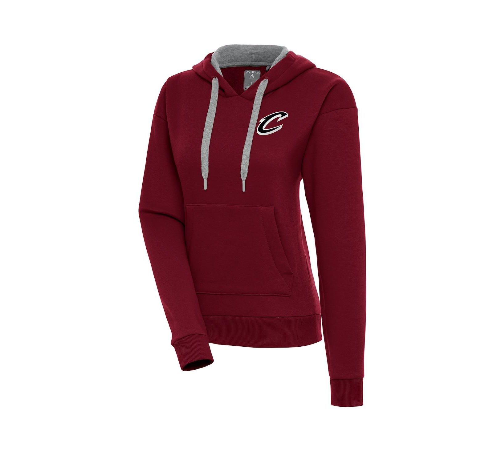 Женское худи Antigua Wine Cleveland Cavaliers Brushed Metallic Victory