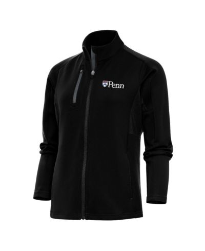 Женская куртка на молнии Antigua Women's Black Pennsylvania Quakers Generation Full-Zip Jacket