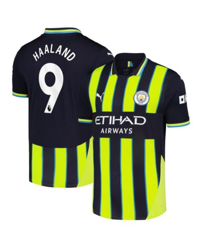 Мужская джерси Puma Erling Haaland Navy Manchester City 2024/25 Away Replica Player