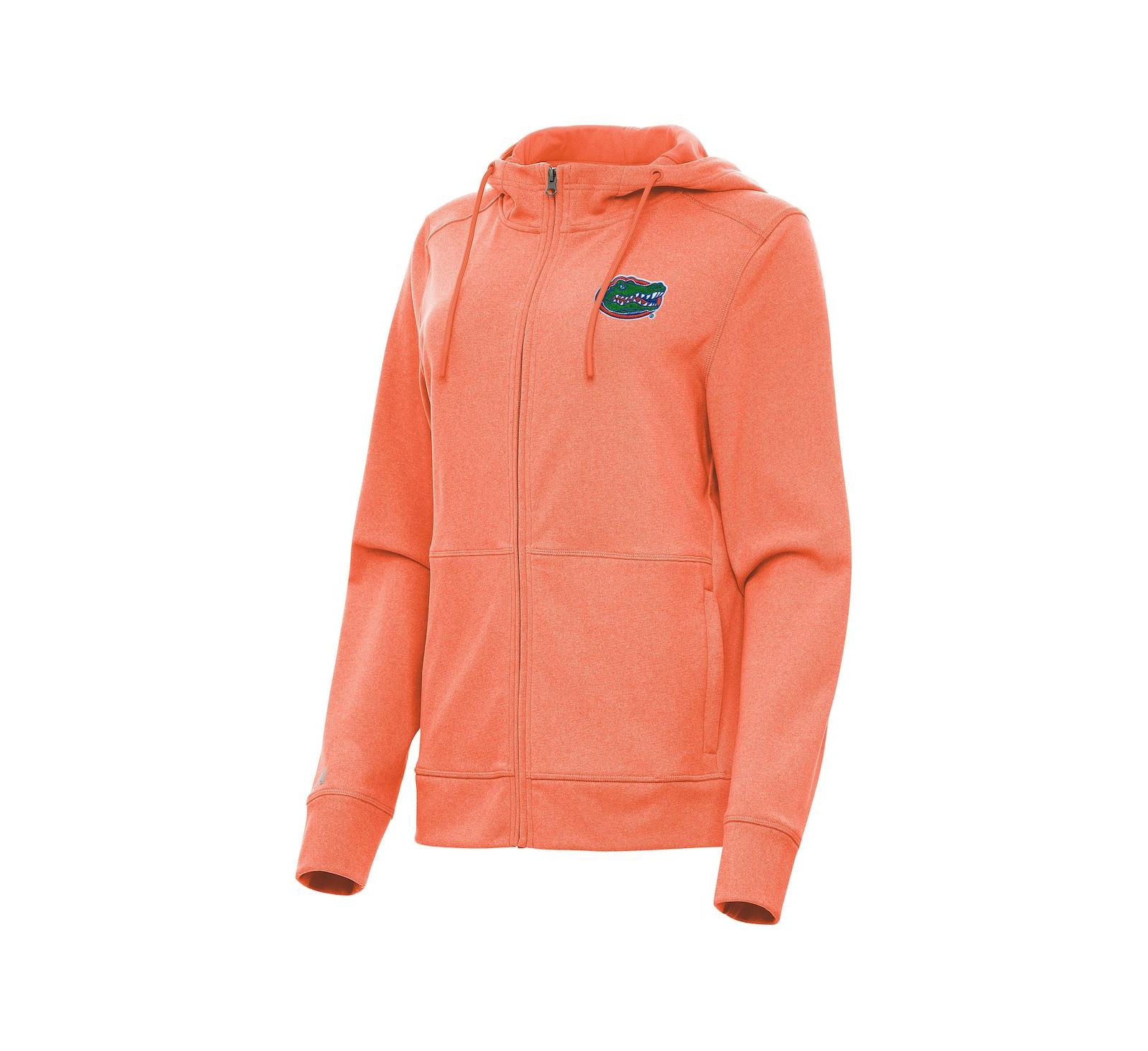 Женское худи Antigua Heather Orange Florida Gators Seeker Full-Zip