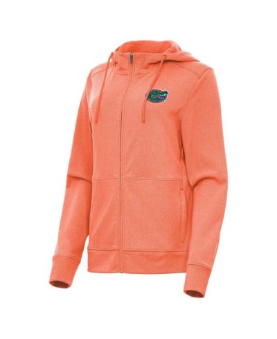 Женское худи Antigua Heather Orange Florida Gators Seeker Full-Zip