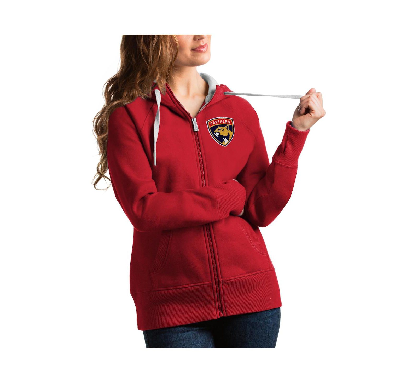 Женское худи Antigua Red Florida Panthers Team Victory Full-Zip