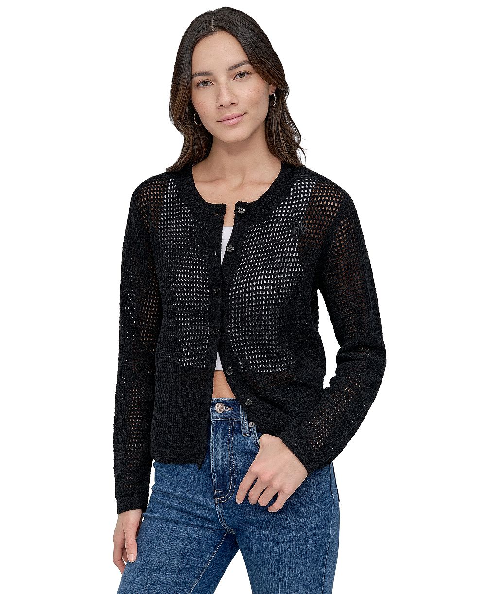 Женский кардиган DKNY Jeans Baby Chenille Open-Stitch Long-Sleeve