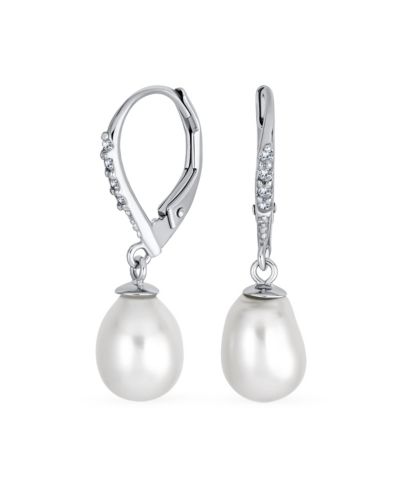 Серебряные серьги-капли с речным жемчугом от Bling Jewelry