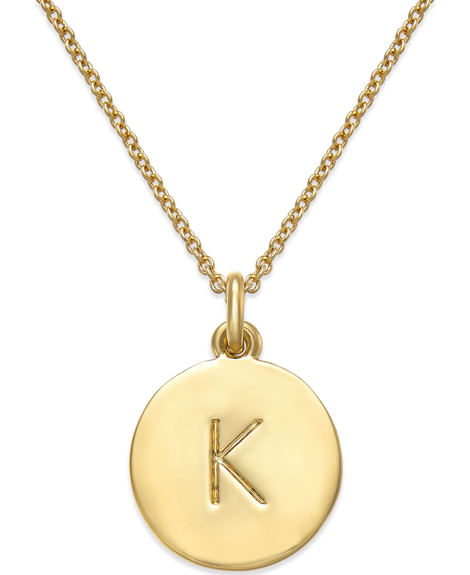 Подвеска Kate Spade New York 12k Gold-Plated Initials, 17" + 3" Extender