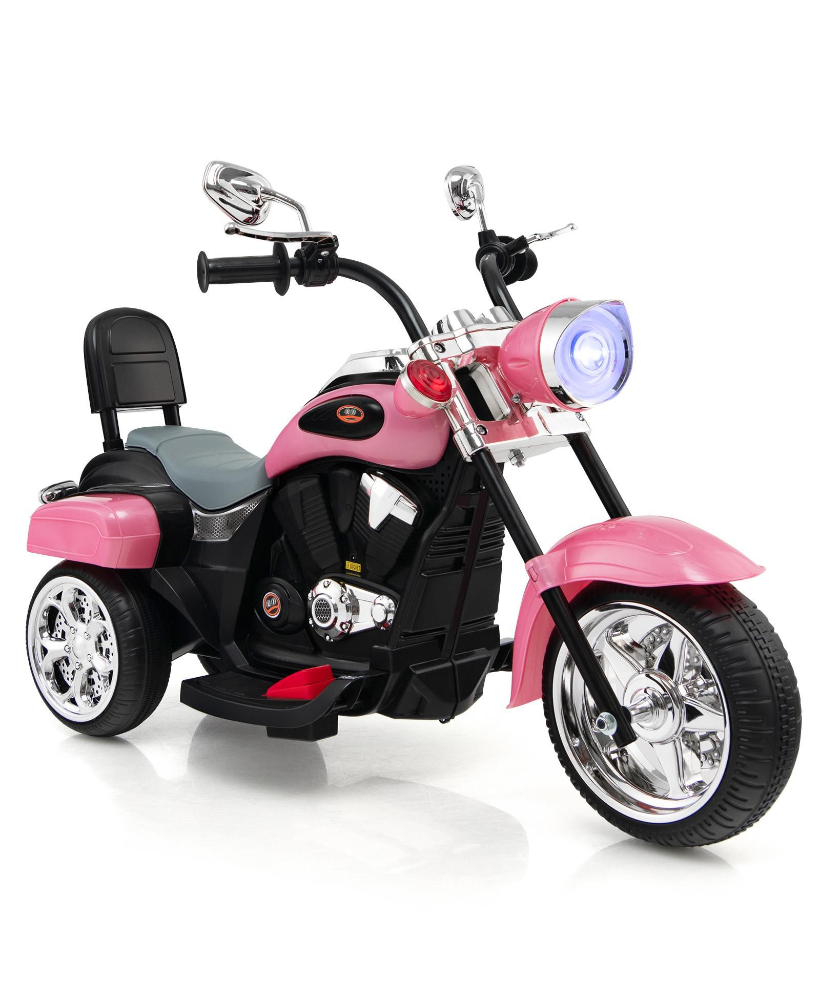 Детский игрушечный мотоцикл на 3 колеса с фарой и звуковым сигналом 6V