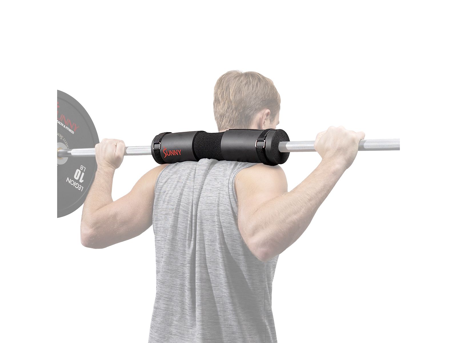Sunny Health & Fitness Foam Barbell Pad, Heavy-Duty, High-Density Cushion for Squats, Lunges & Hip Thrusts