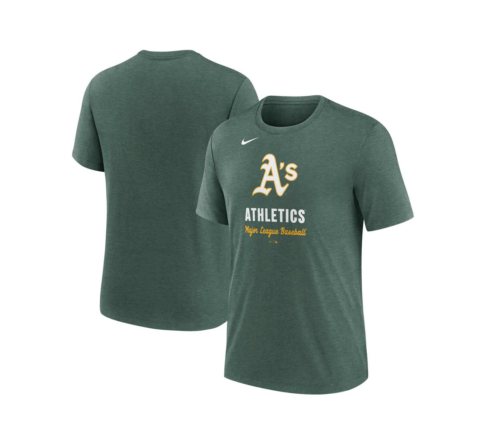 Мужская футболка Nike Athletics Logo Tri-Blend Heather Green