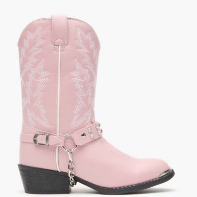 Durango Lil' Big Kid Pink Rhinestone Western Boot