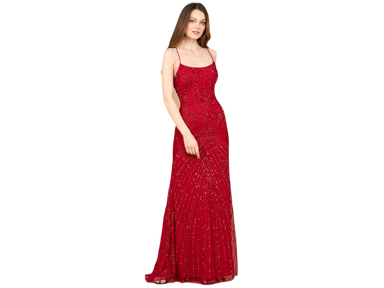 Платье Lara Women's Lace Up Open Back Beaded