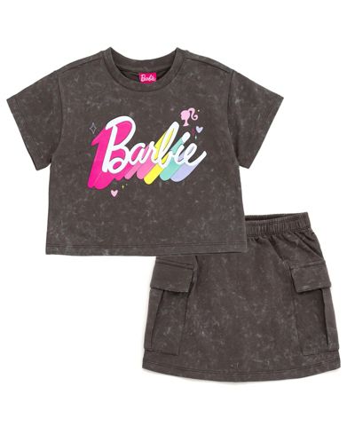 Barbie Комплект для девочек: футболка и юбка, 2 предмета