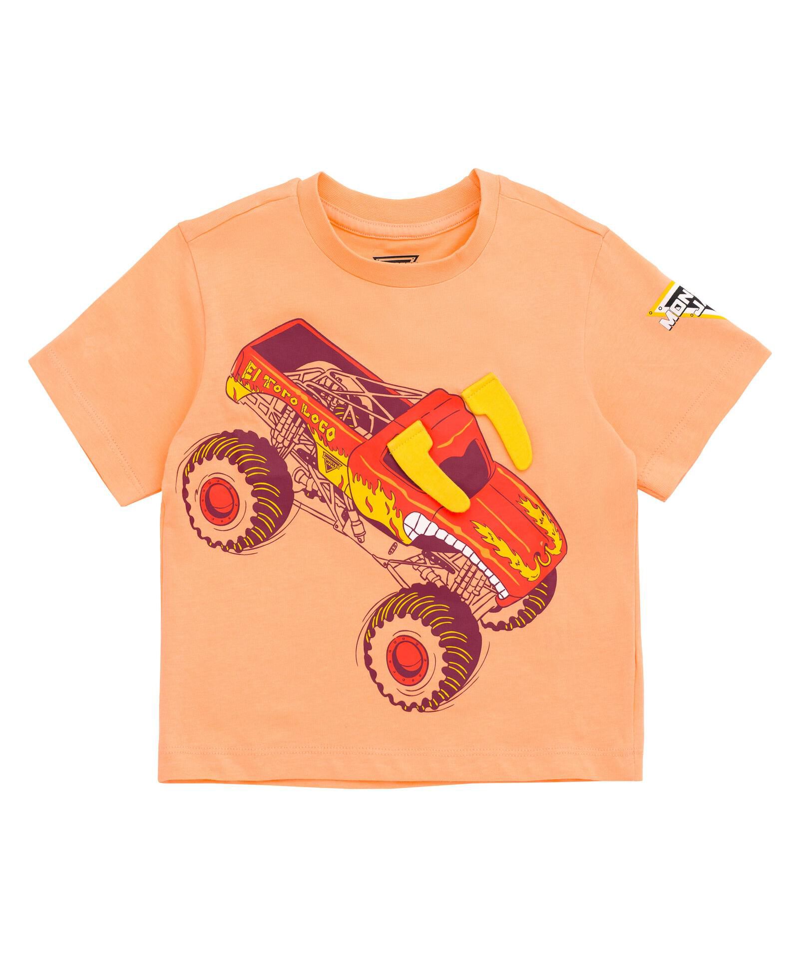 Футболка Monster Jam с 3D-принтом для мальчиков-малышей