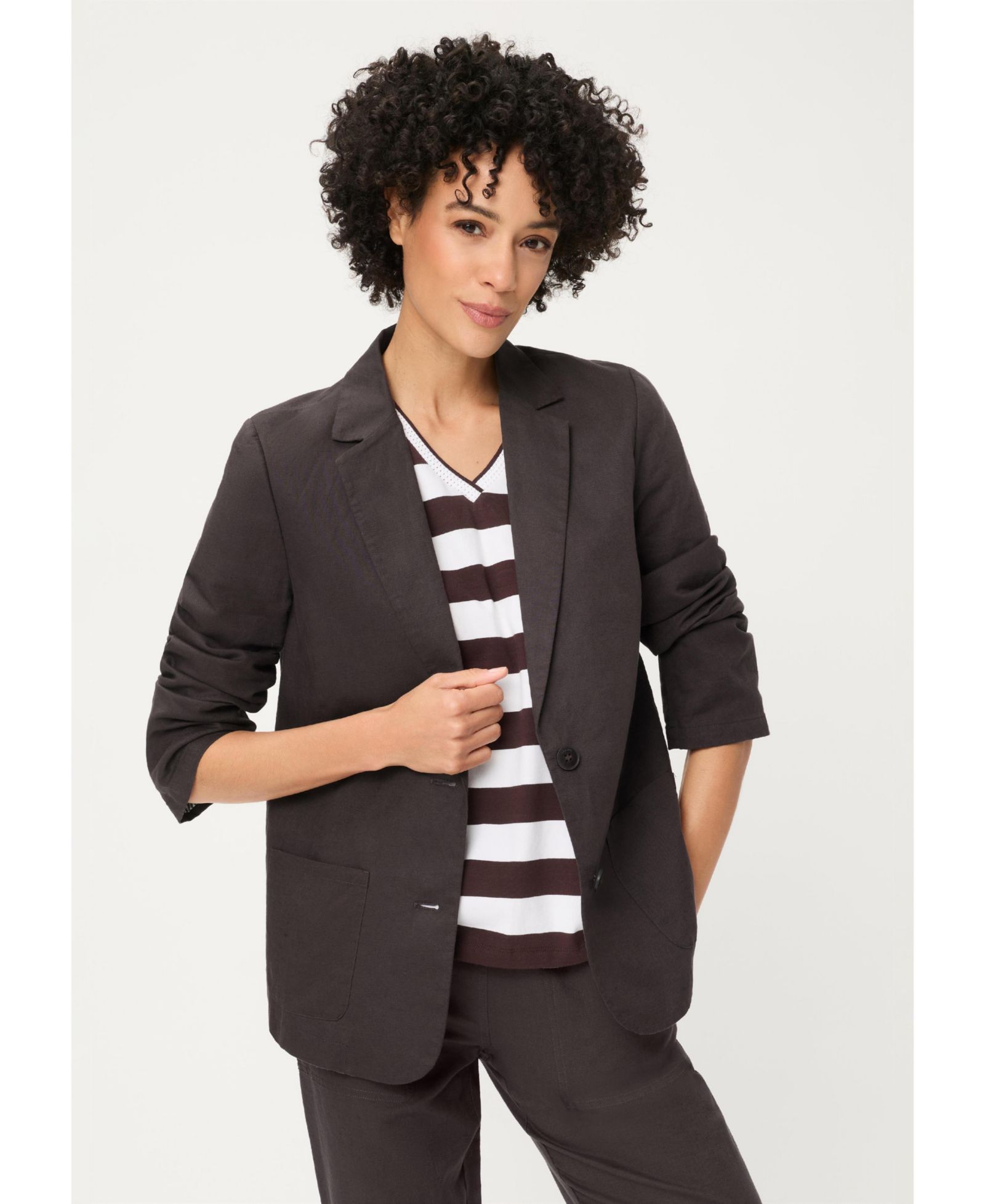 Olsen Women's Cotton-Linen Blazer