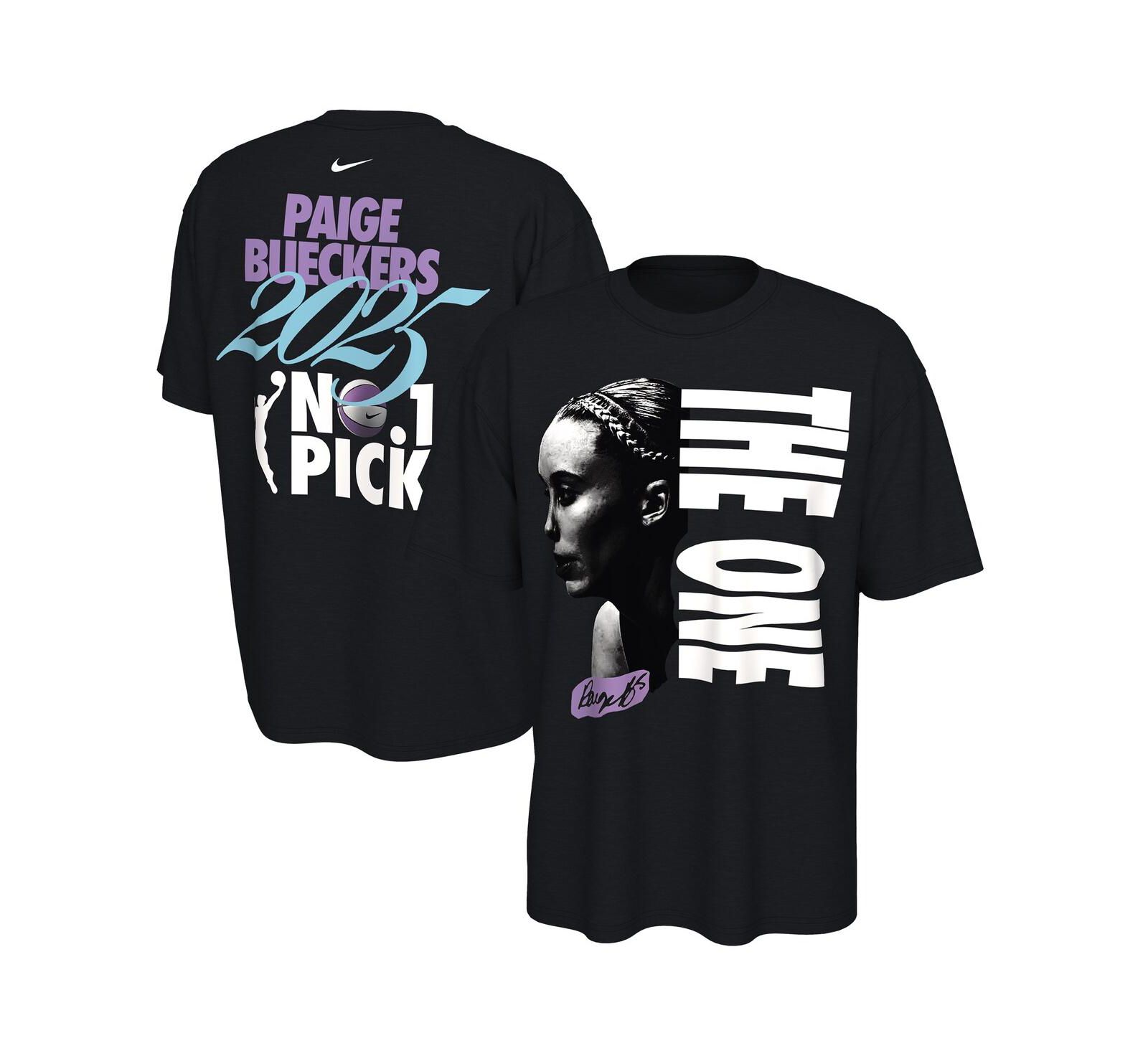 Nike T-shirt Paige Bueckers Black 2025 WNBA Draft The One, Мужской и Женский