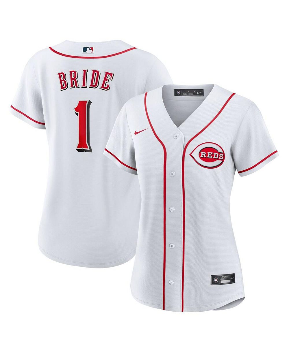 Nike Women's White Cincinnati Reds 1 Bride Home Replica Jersey