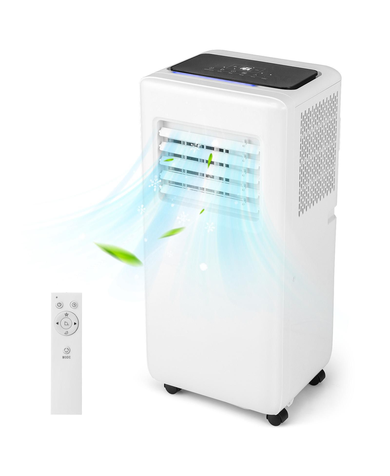 8000 BTU Portable Air Conditioner with Remote Control and LED Digital Display