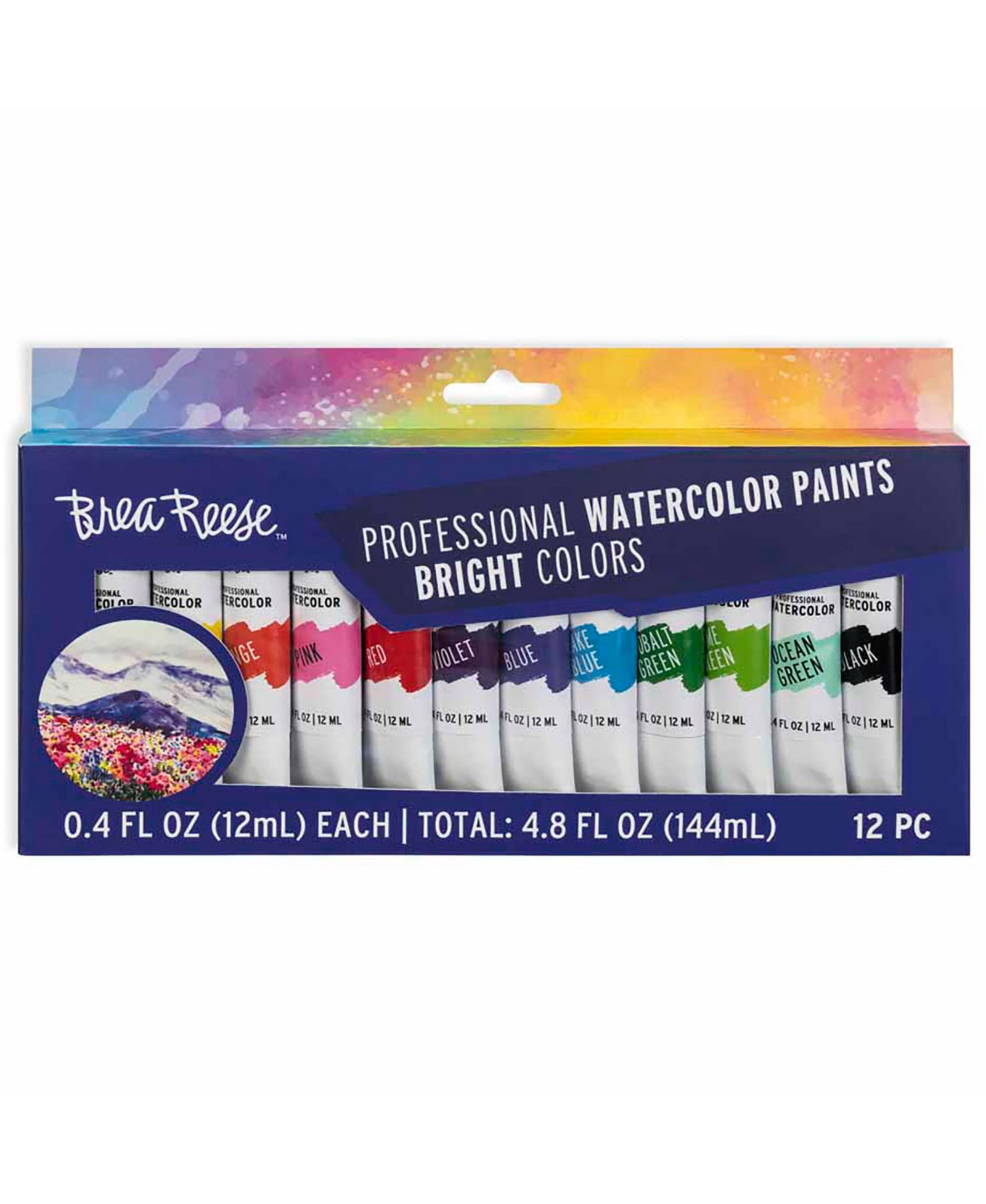 Professional Watercolor Paint Set: Bright Colors