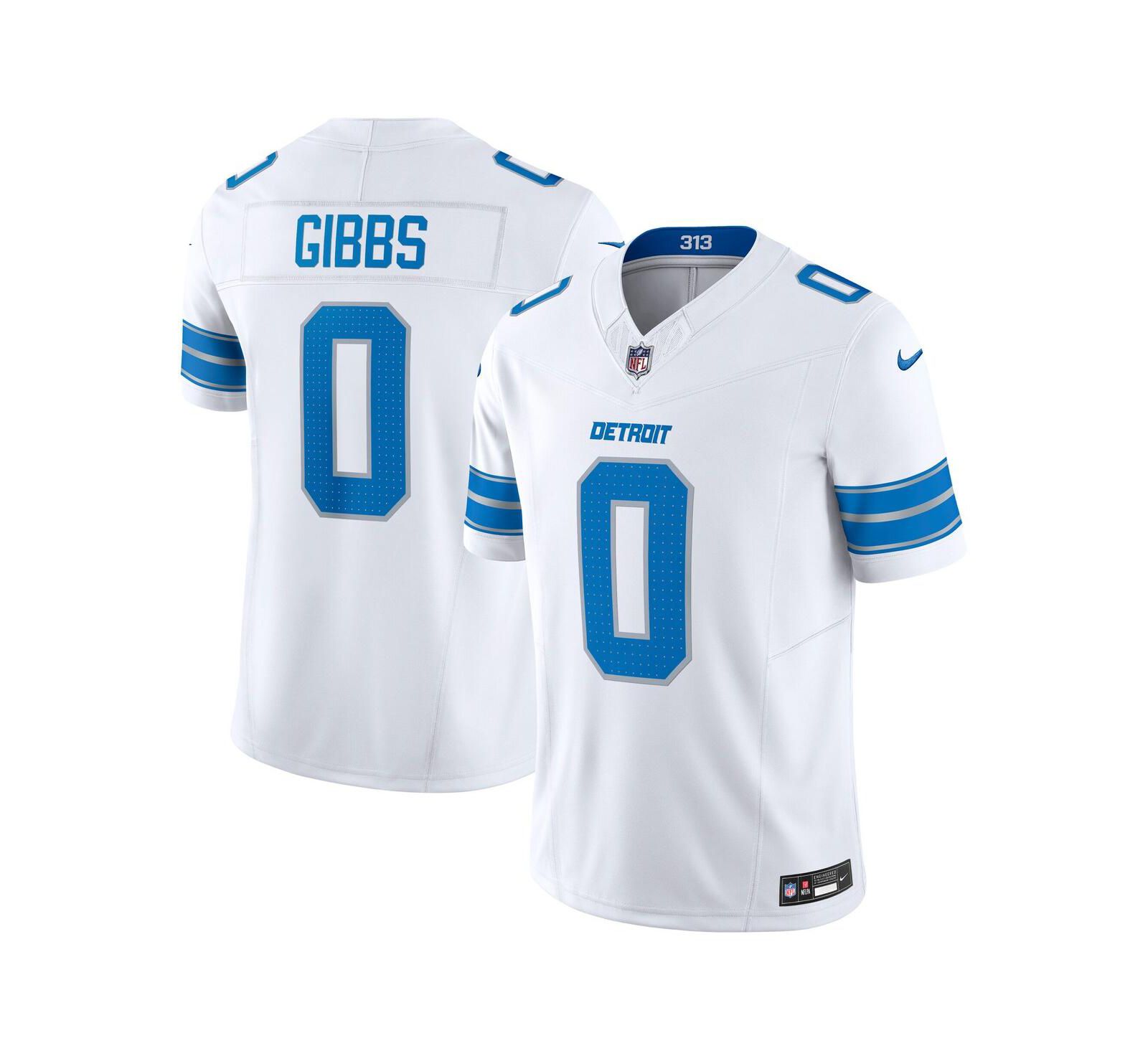 Nike Men's Jahmyr Gibbs White Detroit Lions Vapor F.U.S.E. Limited Jersey
