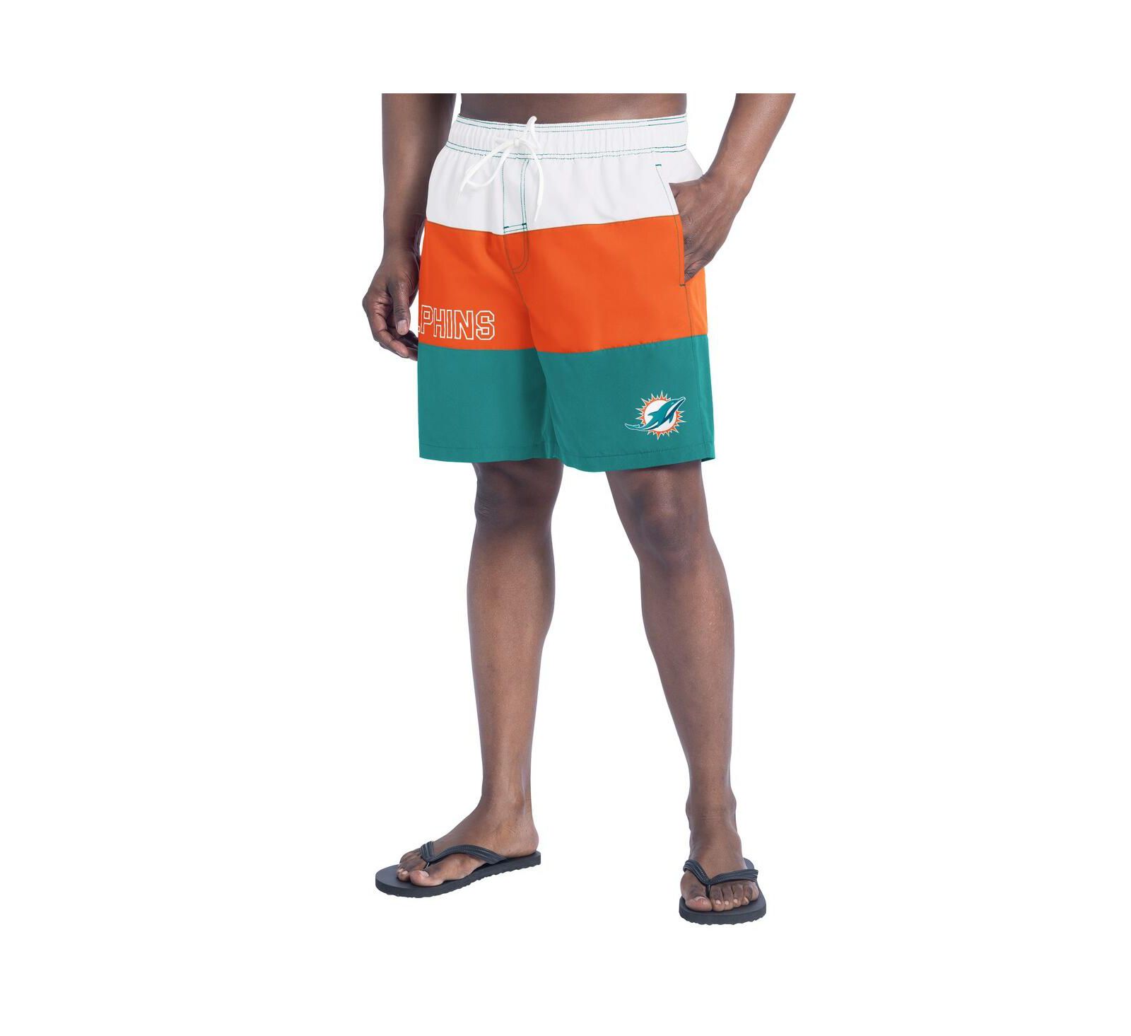 G-III Sports by Carl Banks Мужские плавки для плавания Miami Dolphins Sunrise Volley