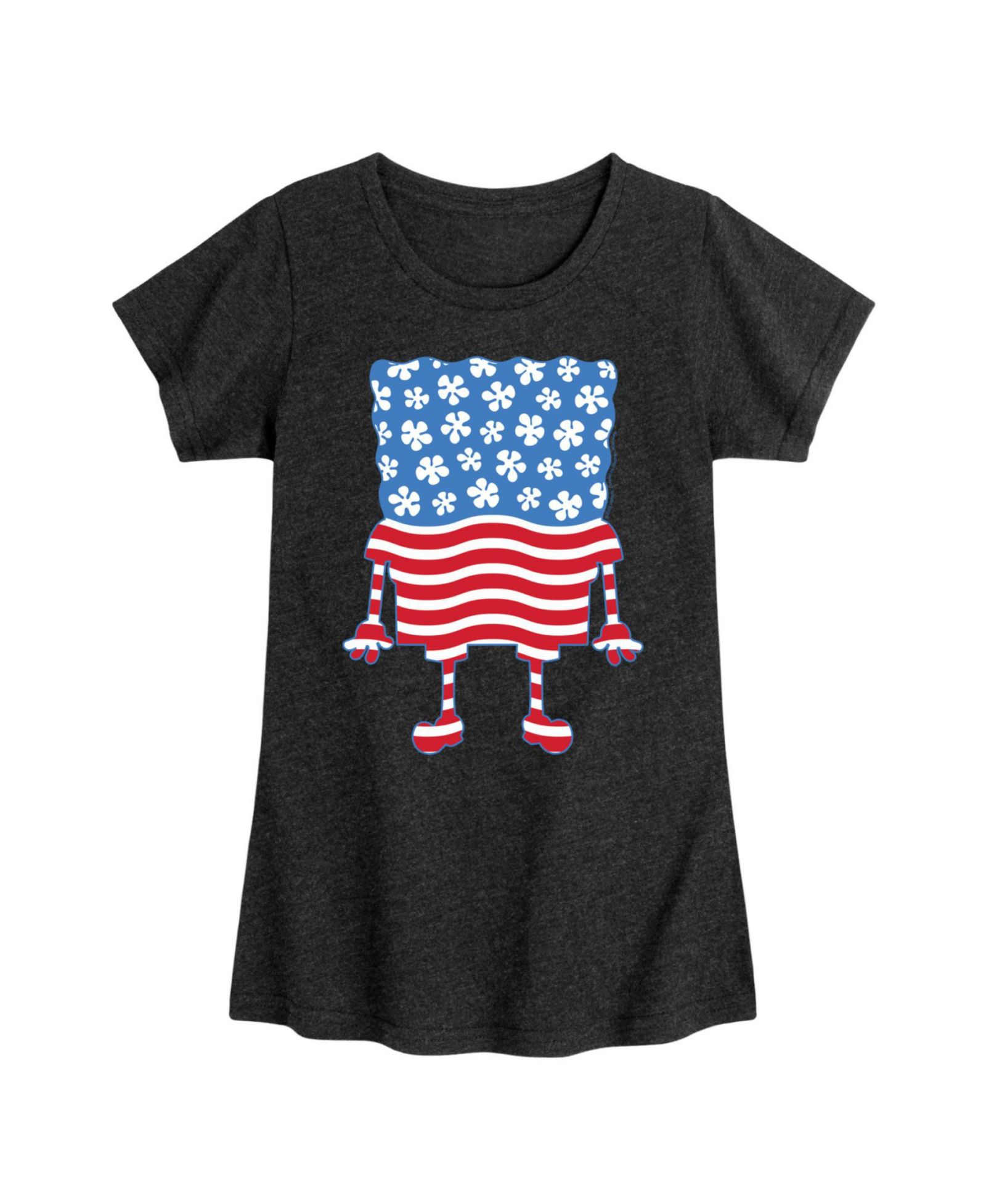 Hybrid Apparel Детская футболка Sponge Bob Square Pants Americana Flag Graphic