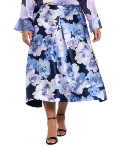 Юбка Muse Plus Size Floral-Print Pleated