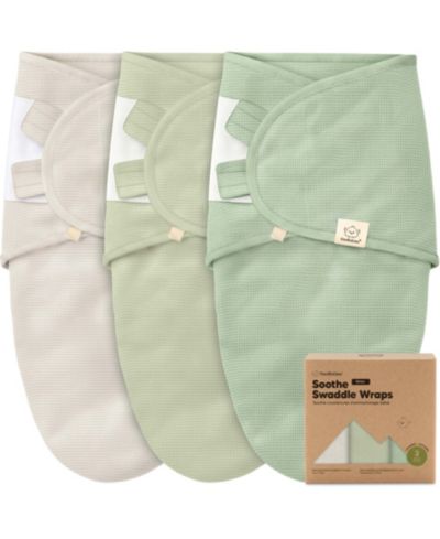 KeaBabies набор из 3 шт. коконов для сна Soothe Wren, органический хлопок для новорожденных 0-3 месяцев, мягкое спальное одеяло