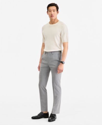 Men's Modern-Fit Dark Gray Suit Separates Pant