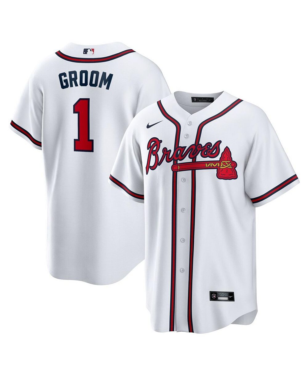 Мужская джерси Nike White Atlanta Braves 1 Groom Home Replica