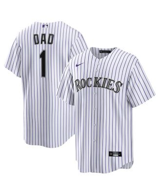 Nike Men's White Colorado Rockies 1 Dad Home Replica Jersey