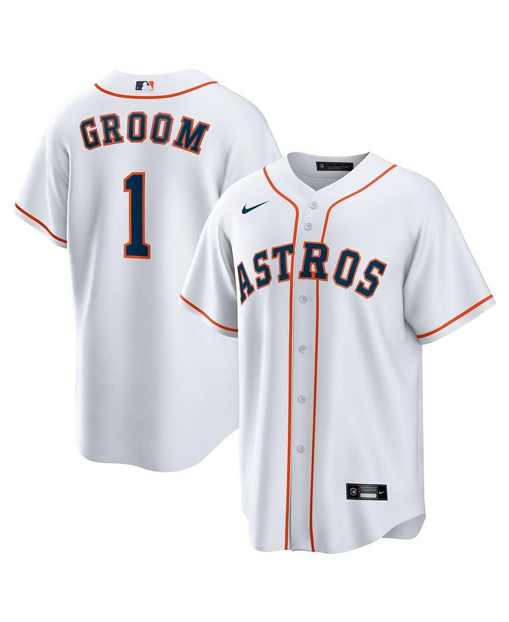 Nike Men's White Houston Astros 1 Groom Home Replica Jersey