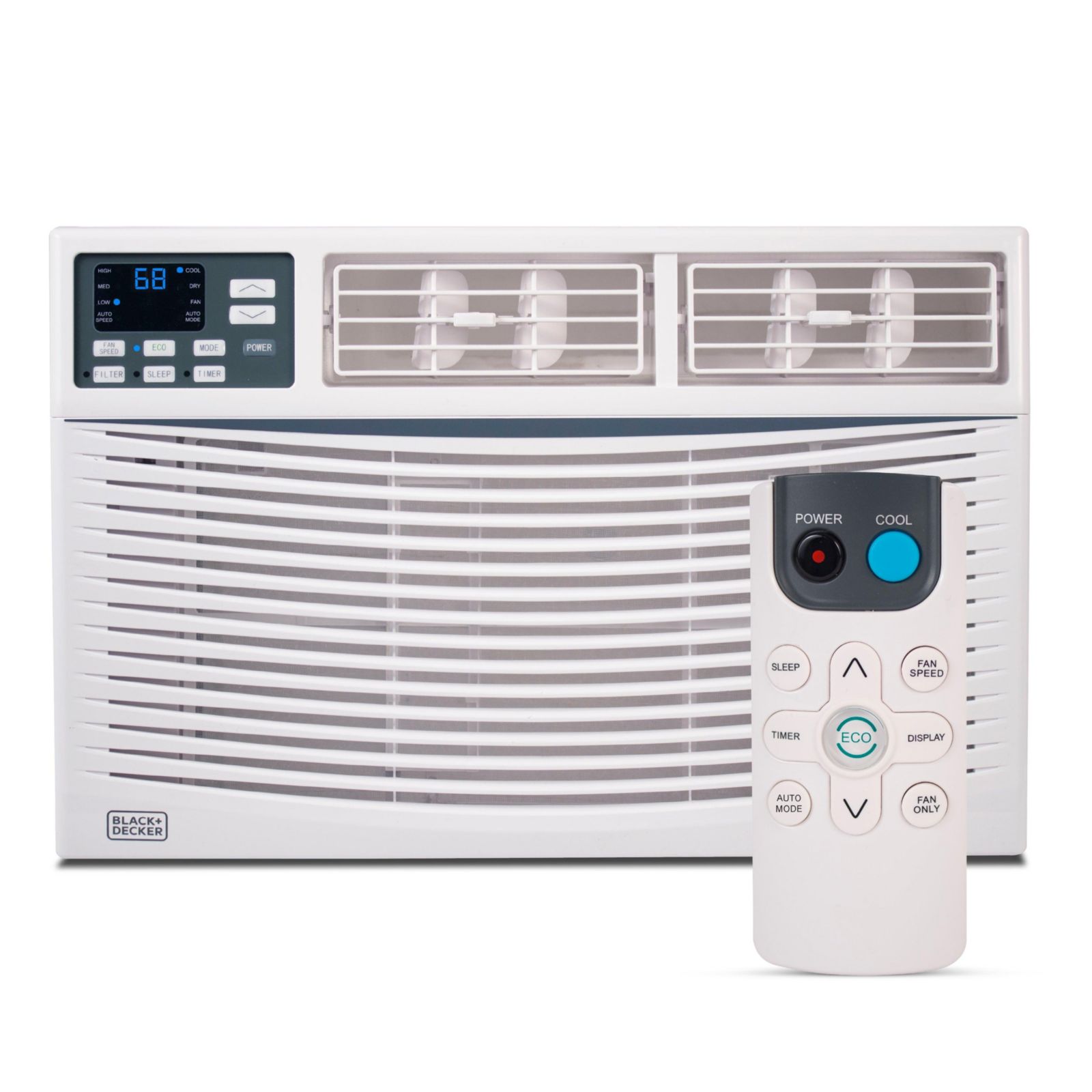 BLACK+DECKER Window Air Conditioner 8,000 BTU, BWAC08WTB, White