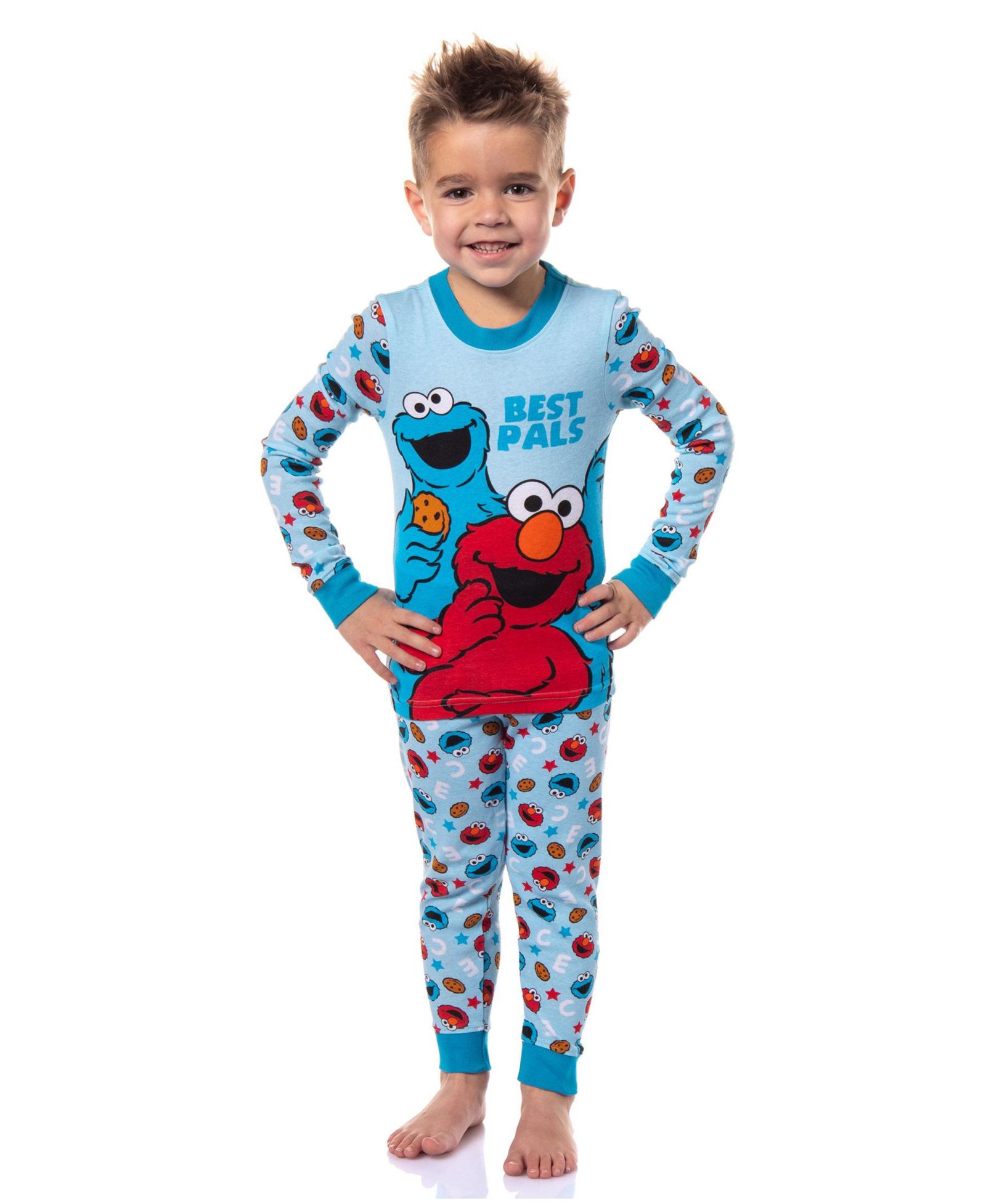 Пижамный комплект Sesame Street Cookie Monster Elmo Best Pals 2 Piece