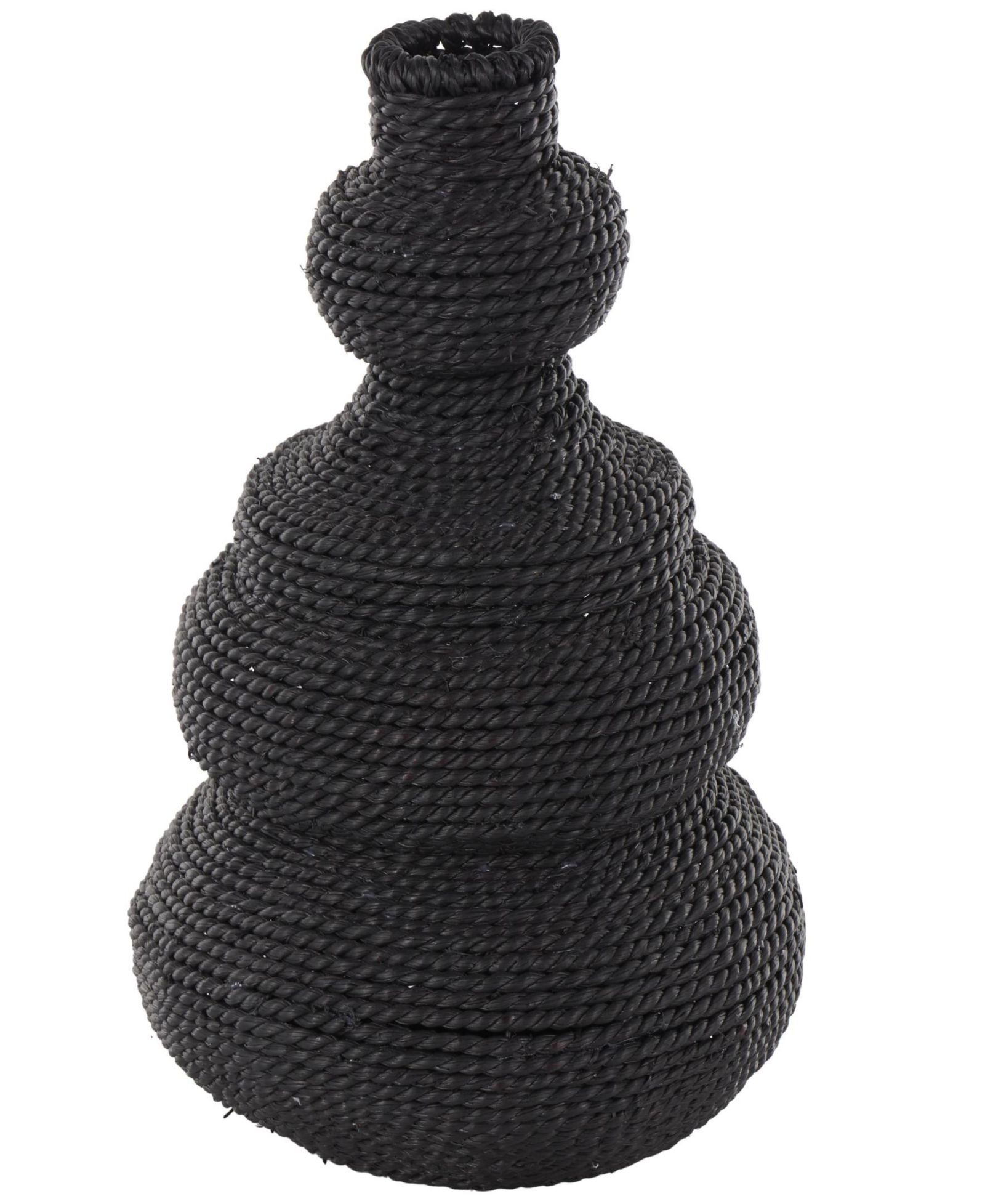 Rosemary Lane Seagrass 13.9" Woven Bubble Bohemian Vase