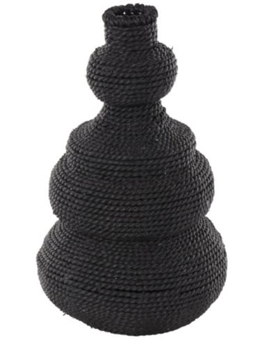 Rosemary Lane Seagrass 13.9" Woven Bubble Bohemian Vase