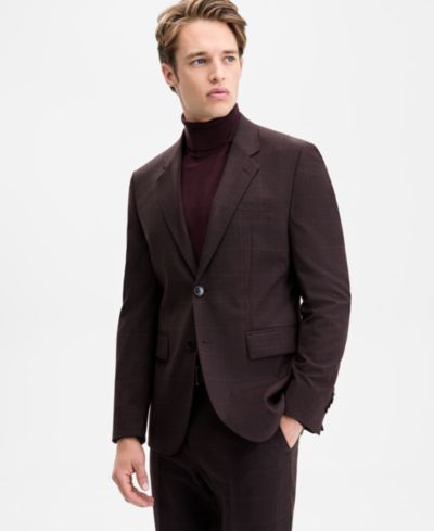 Men's Modern-Fit Plaid Suit Jacket
