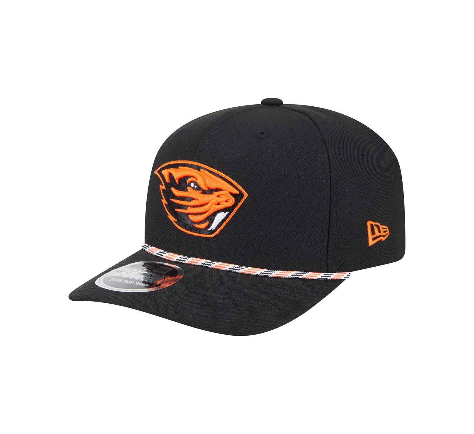 New Era Men's Black Oregon State Beavers Game Day Multi-Rope 9SEVENTY Stretch-Snap Hat