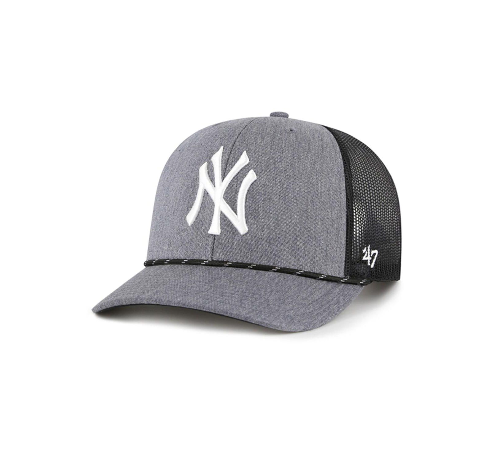 '47 Brand Men's Charcoal New York Yankees Carbon Rope Trucker Adjustable Hat