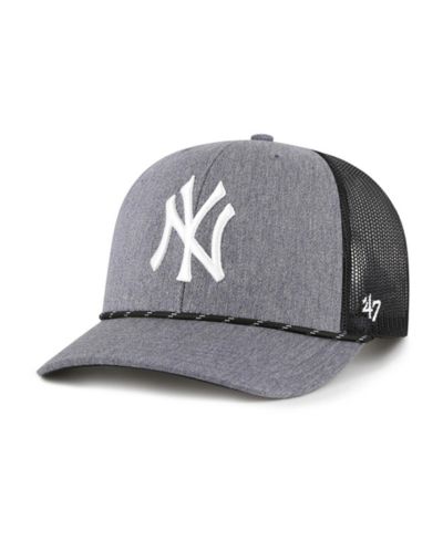 '47 Brand мужская регулируемая кепка New York Yankees Carbon Rope Trucker, угольная