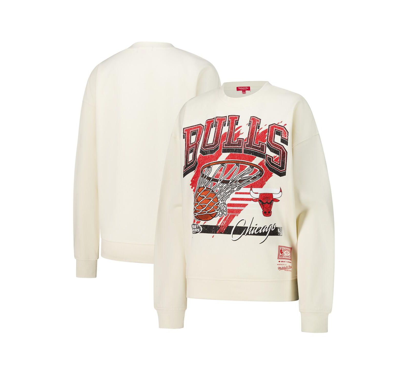 Женская толстовка Mitchell & Ness Chicago Bulls Brush Bucket Pullover