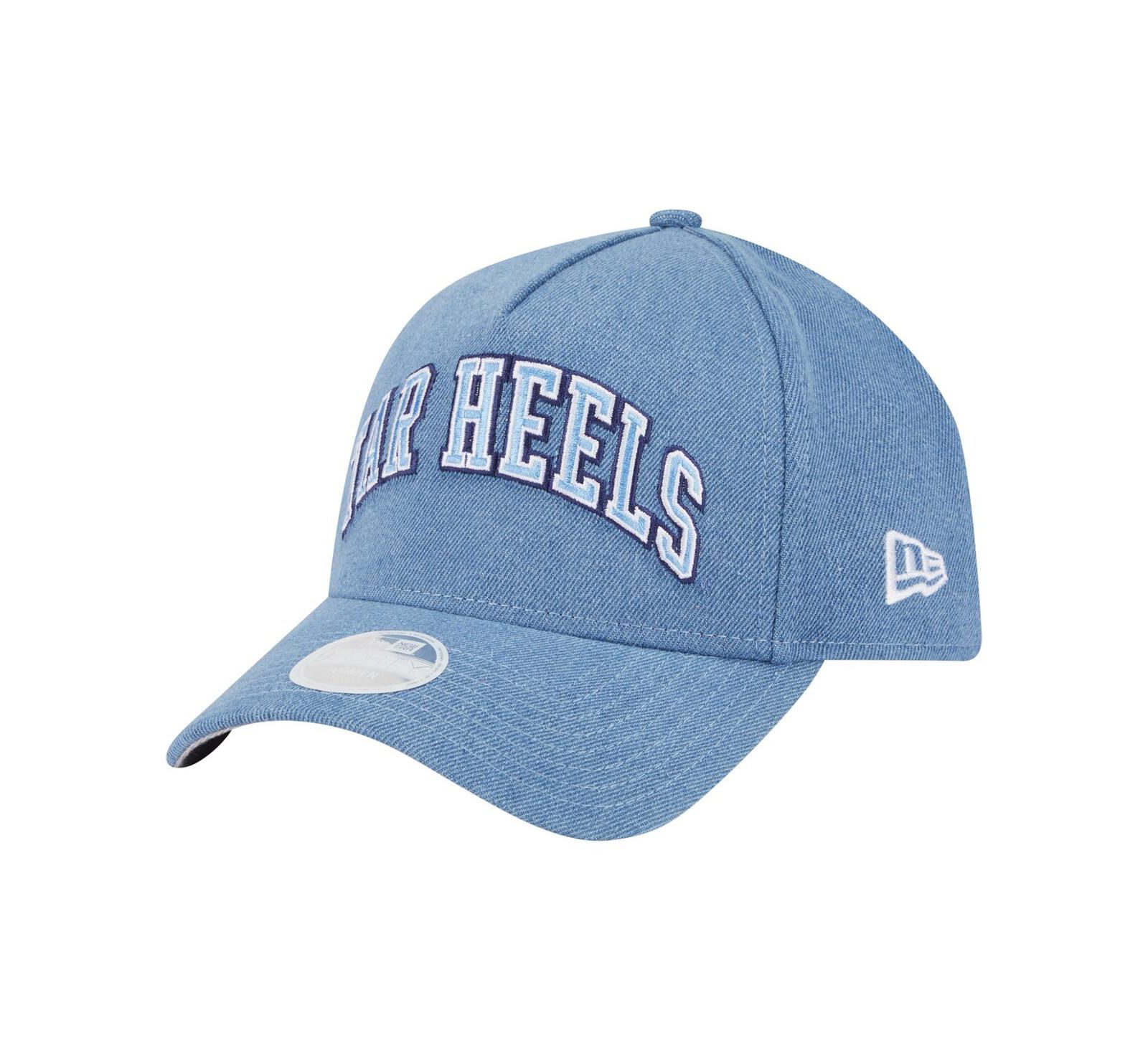 New Era Women's Denim North Carolina Tar Heels A-Frame 9FORTY Adjustable Hat