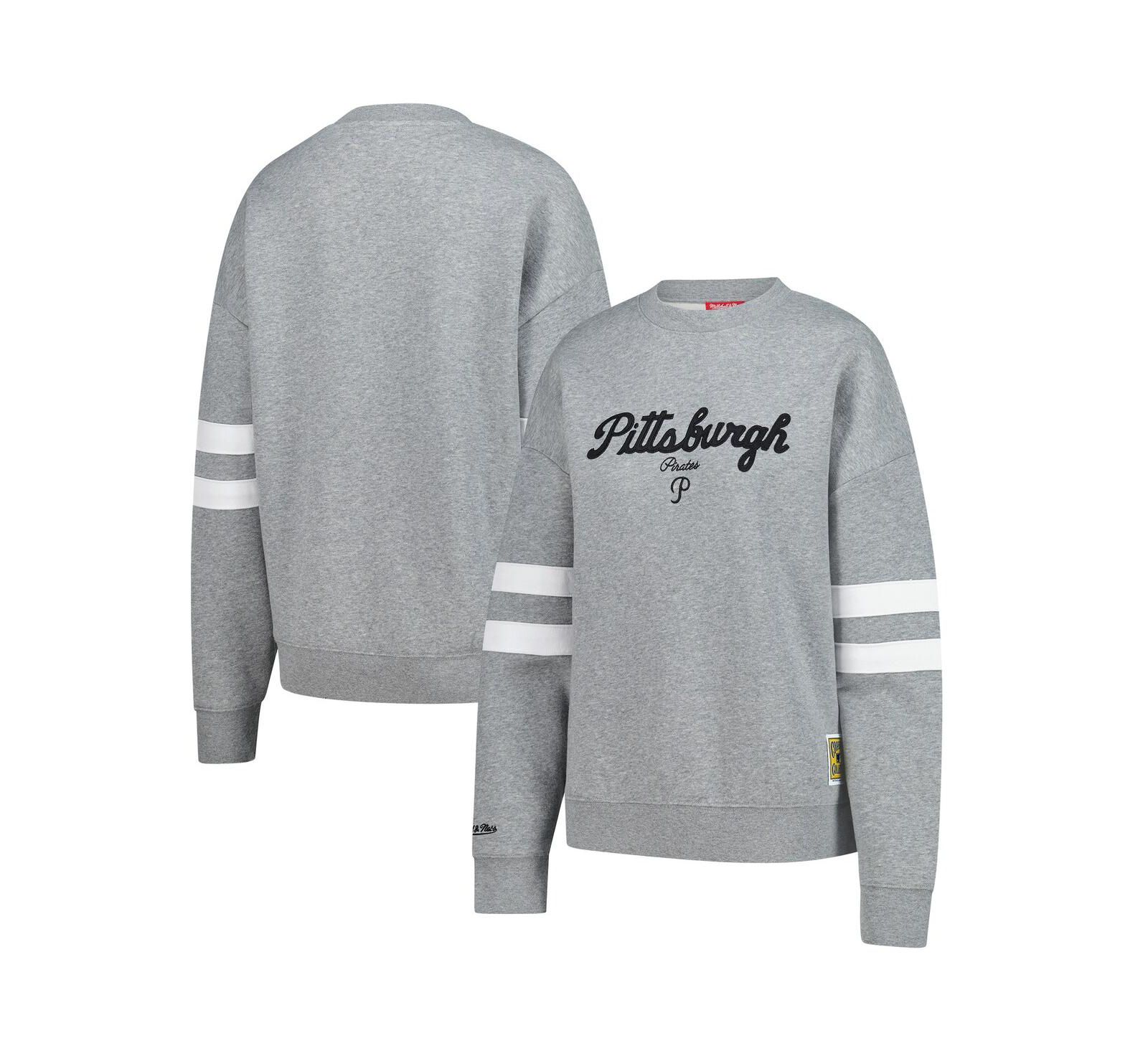 Женская свитшот-толстовка Mitchell & Ness Pittsburgh Pirates серого цвета