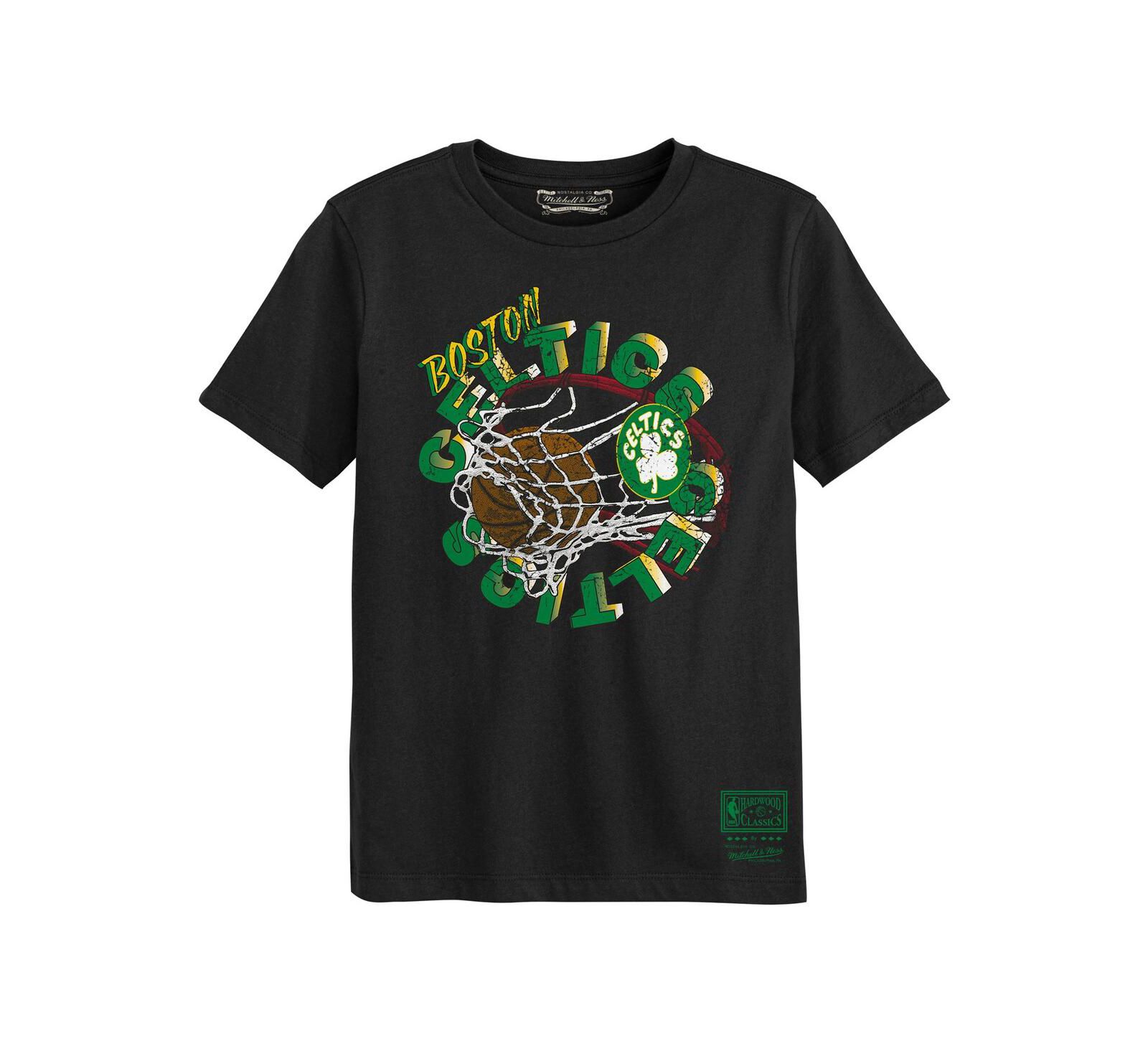 Детская футболка Mitchell & Ness Black Boston Celtics in the Net