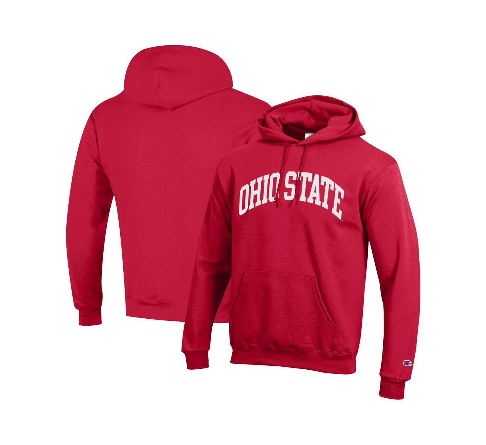 Мужское худи Champion Basic Arch Fleece Pullover с логотипом Ohio State Buckeyes