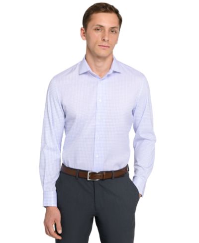 Мужская рубашка Slim Fit в клетку с длинным рукавом