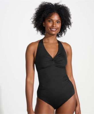 Женский топ-танкини Lands' End Twist Halter